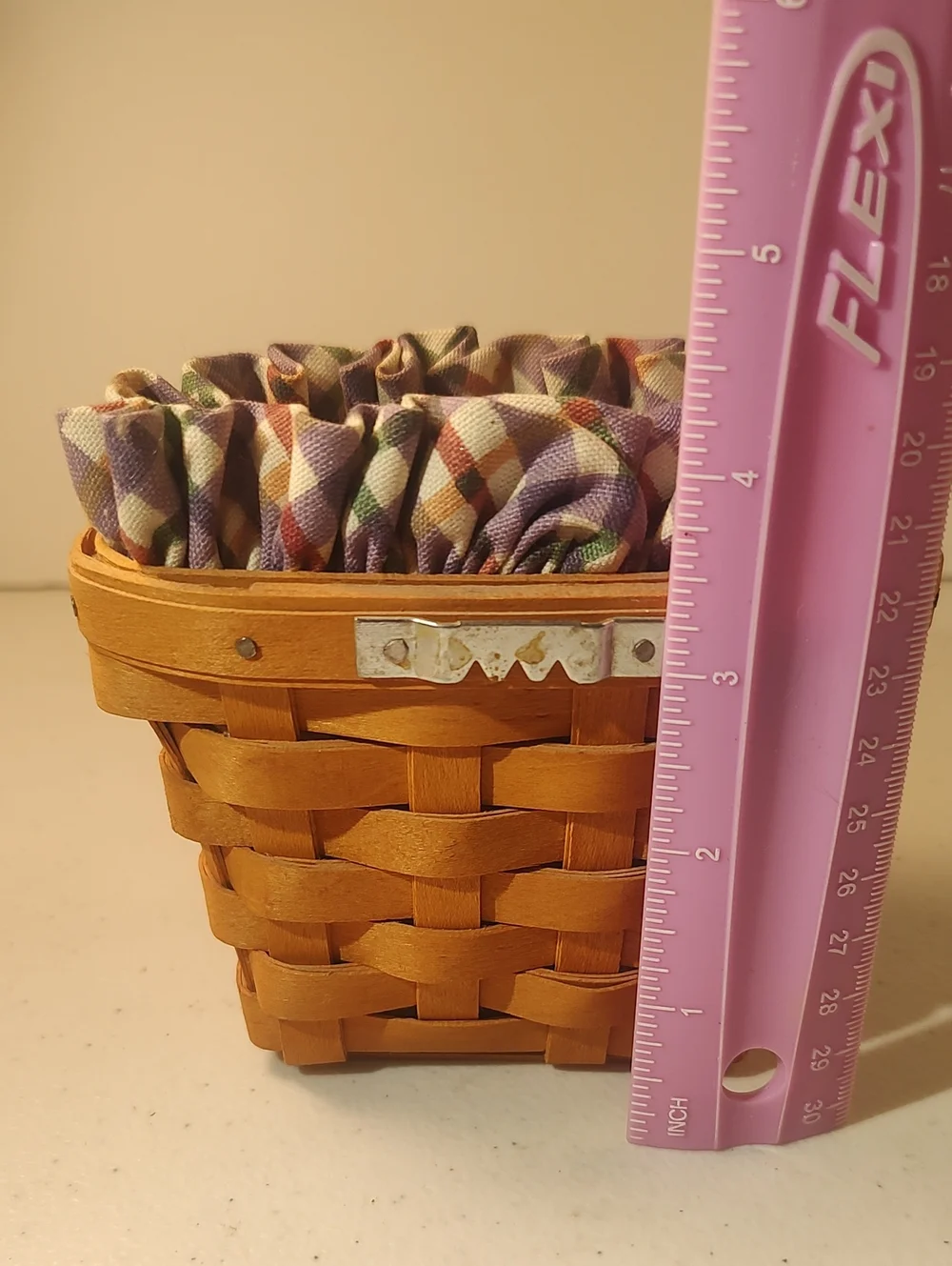 Longaberger 1999 Hostess Oregano Basket, Liner And Plastic Protector